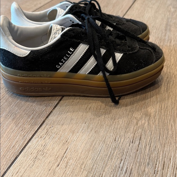 Adidas Black and White Gazelle Sneakers - Picture 2 of 8